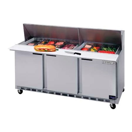 Beverage-Air Food Prep Tables SPE72 Elite Series Mega Top, 72"W - SPE72HC-18M